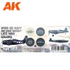 AK Interactive AK11730 WWII US Navy & USMC Aircraft Late War Colors SET 3G akril makett festék készlet