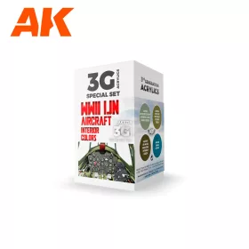   AK Interactive AK11738 WWII IJN Aircraft Interior Colors SET 3G akril makett festék készlet