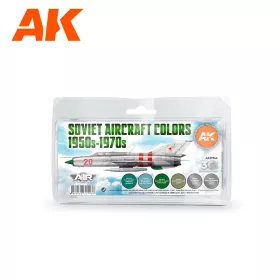   AK Interactive AK11743 Soviet Aircraft Colors 1950s-1970s SET 3G akril makett festék készlet