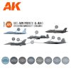 AK Interactive AK11746 US Air Force & ANG Modern Aircraft Colors SET 3G akril makett festék készlet