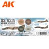 AK Interactive AK11751 US Asia Minor Scheme (IIAF/IRIAF Aircraft) SET 3G akril makett festék készlet