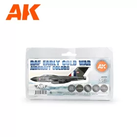   AK Interactive AK11756 Early Cold War RAF Aircraft Colors SET 3G akril makett festék készlet