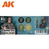 AK Interactive AK11761 US MODERN PILOT UNIFORM COLORS 3G akril makett festék készlet