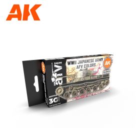   AK Interactive AK11774 WWII Japanese Army AFV Colors SET akril makett festék