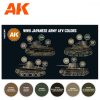 AK Interactive AK11774 WWII Japanese Army AFV Colors SET akril makett festék