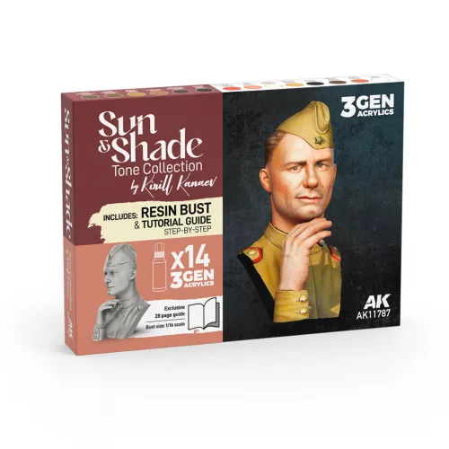 AK Interactive AK11787 SUN & SHADE TONE COLLECTION BY KIRILL KANAEV - akril makett festék készlet