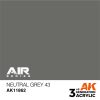 AK Interactive AK11862 Neutral Grey 43 AIR 17 ml akril makett festék