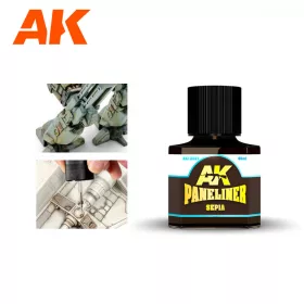   AK Interactive AK12021 Sepia Paneliner - Sepia panelvonal bemosó, 40 ml