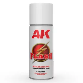   AK Interactive AK12026 FLASH - ACCELERATOR FOR CYANOACRYLATE GLUE - Kötésgyorsító spray, 200 ml