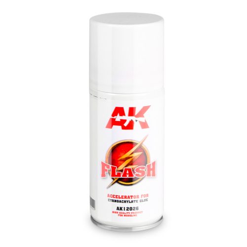 AK Interactive AK12026 FLASH - ACCELERATOR FOR CYANOACRYLATE GLUE - Kötésgyorsító spray, 150 ml