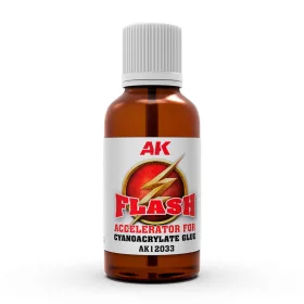   AK Interactive AK12033 FLASH 30ML - ACCELERATOR FOR CYANOACRYLATE GLUE - ragasztóanyag gyorsító makettezéshez