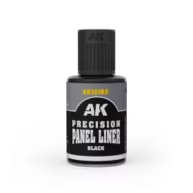   AK Interactive AK12102 BLACK PRECISION PANEL LINER - Panelvonal bemosó - fekete