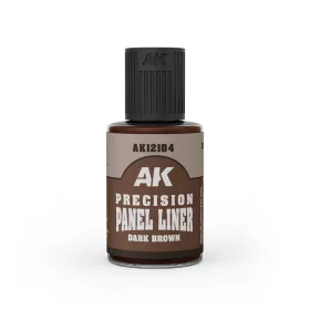   AK Interactive AK12104 DARK BROWN PRECISION PANEL LINER - Panelvonal bemosó - sötétbarna