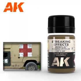   AK Interactive AK123 STREAKING EFFECTS FOR OIF & OEF - US VEHICLES - Koszcsíkok modern amerikai homokszínű harcjárművekhez