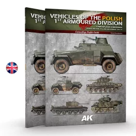   AK Interactive AK130010 VEHICLES OF THE POLISH 1ST ARMOURED DIVISION (CAMOUFLAGE PROFILE GUIDE) English