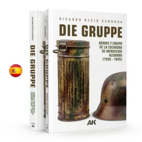   AK Interactive AK130026 DIE GRUPPE – ARMAS Y EQUIPO DE LA ESCUADRA DE INFANTERÍA ALEMANA (1939 - 1945) - Spanish