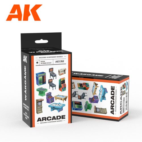 AK Interactive AK1352 ARCADE SET WARGAME (RESIN 30-35MM) - műgyanta kiegészítő