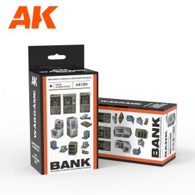   AK Interactive AK1353 BANK SET WARGAME (RESIN 30-35MM) - műgyanta kiegészítő