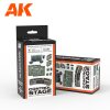 AK Interactive AK1355 CONTROL STAGE SET WARGAME (RESIN 30-35MM) - műgyanta kiegészítő