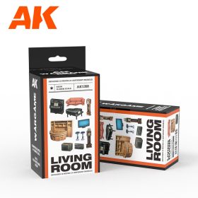   AK Interactive AK1358 LIVING ROOM SET WARGAME (RESIN 30-35MM) - műgyanta kiegészítő