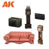 AK Interactive AK1358 LIVING ROOM SET WARGAME (RESIN 30-35MM) - műgyanta kiegészítő