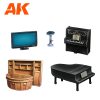 AK Interactive AK1358 LIVING ROOM SET WARGAME (RESIN 30-35MM) - műgyanta kiegészítő