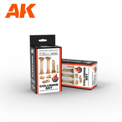 AK Interactive AK1363 COLUMNS SET WARGAME (RESIN 30-35MM) - műgyanta kiegészítő