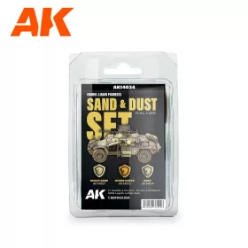   AK Interactive AK14034 SAND & DUST SET - Liquid Pigment  (3 ref) - folyékony pigment