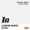 AK Interactive AK1501 Dual Exo 1A - Xtreme White - akril makett festék