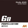 AK Interactive AK1512 Dual Exo 6B - Propeller Fire - akril makett festék