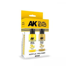   AK Interactive AK1544 SOLAR YELLOW & PLUTO STONE DUAL EXO Set 2 - akril makett festék