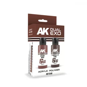  AK Interactive AK1548 OXIDE RED & PROPELLER FIRE DUAL EXO Set 6 - akril makett festék