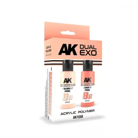   AK Interactive AK1550 TWINKLE PINK & CHAR’S PINK DUAL EXO Set 8 - akril makett festék