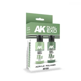   AK Interactive AK1555 GHOST GREEN & REBEL GREEN DUAL EXO Set 11 - akril makett festék