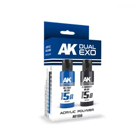   AK Interactive AK1559 ULTRA BLUE & ALMIRANT BLUE DUAL EXO Set 15 - akril makett festék
