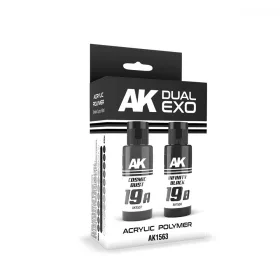   AK Interactive AK1563 COSMIC DUST & INFINITY BLACK DUAL EXO Set 19 - akril makett festék