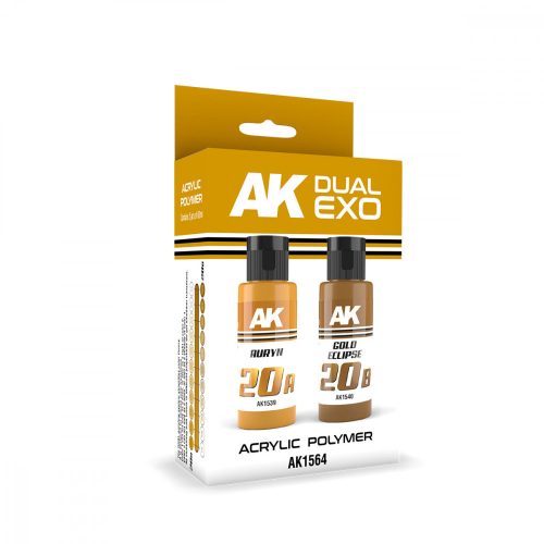 AK Interactive AK1564 AURYN & GOLD ECLIPSE DUAL EXO Set 20 - akril makett festék