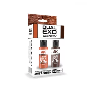   AK Interactive AK1582 LIGHT BRICK & DARK BRICK DUAL EXO Set 23 - akril makett festék