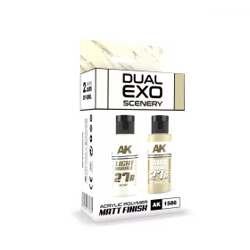   AK Interactive AK1586 LIGHT MARBLE & DARK MARBLE DUAL EXO Set 27 - akril makett festék