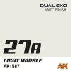 AK Interactive AK1586 LIGHT MARBLE & DARK MARBLE DUAL EXO Set 27 - akril makett festék