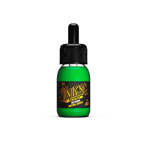 AK Interactive AK16008 Nature Green - akril tintafesték makettezéshez, 30 ml