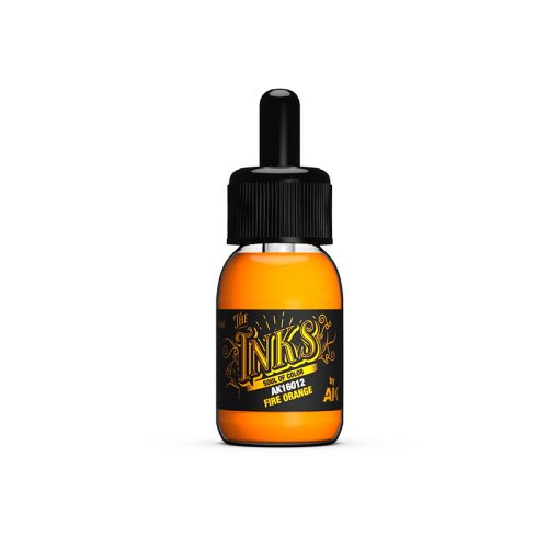 AK Interactive AK16012 Fire Orange - akril tintafesték makettezéshez, 30 ml