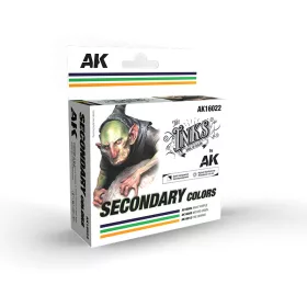   AK Interactive AK16022 SECONDARY COLORS SET - akril tintafesték-készlet makettezéshez