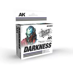   AK Interactive AK16023 DARKNESS - INK SET - akril tintafesték-készlet makettezéshez