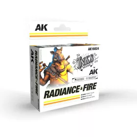   AK Interactive AK16024 RADIANCE & FIRE - INK SET - akril tintafesték-készlet makettezéshez