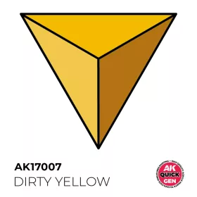   AK Interactive AK17007 DIRTY YELLOW - QUICK GEN akril makett festék