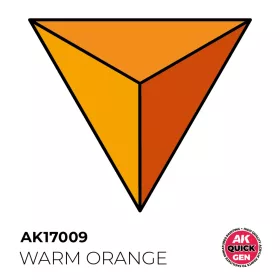   AK Interactive AK17009 WARM ORANGE - QUICK GEN akril makett festék