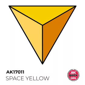   AK Interactive AK17011 SPACE YELLOW - QUICK GEN akril makett festék