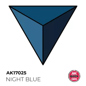   AK Interactive AK17025 NIGHT BLUE - QUICK GEN akril makett festék