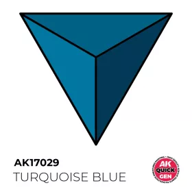   AK Interactive AK17029 TURQUOISE BLUE - QUICK GEN akril makett festék
